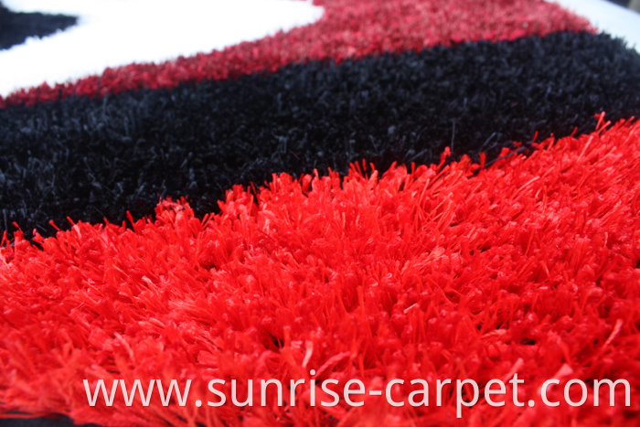Polyester mixed Shaggy Rug with Design